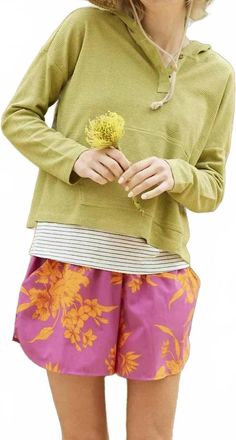 Toad & Co Sunkissed Pull-On Shorts In Flame Leaf Texture Print