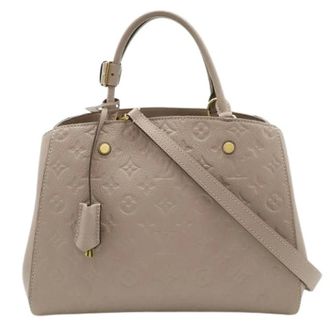 Louis Vuitton Pre-owned Canvas Handbag - Dames - Pre-owned - Grijs - Maat: ONE Size Leer