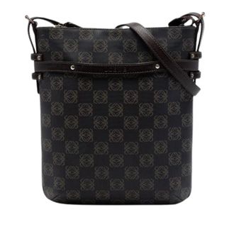 Loewe Pre-owned Canvas Shoulder Bag - Dames - Pre-owned - Bruin - Maat: ONE Size Leer