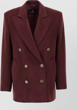 Etro double-breasted blazer featuring back vent