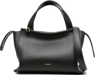 Wandler Kleine Tote met Logodetail - Dames - Handtassen - Zwart - ONE Size - Leer - Tassen