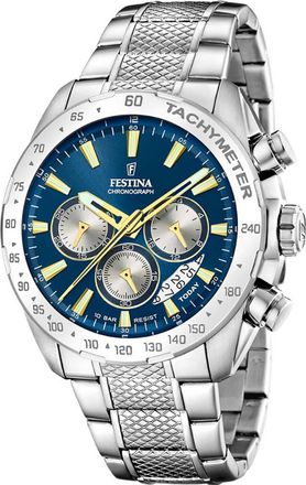 Festina F20668-5 Mens Timeless Chronograph Watch - Silver - One Size