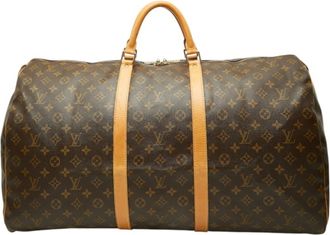 Louis Vuitton Brown Pvc Leather Boston Bag (Pre-Owned)