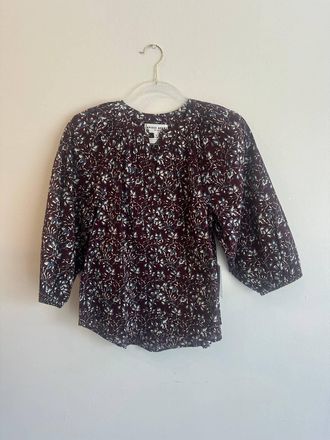 Apiece Apart Womens Mitte Top In Mira Floral Wine