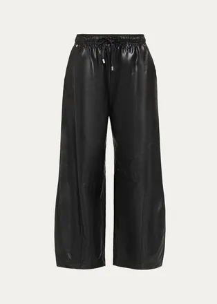 Cinq &agrave; Sept Vegan Leather Drawstring Trousers