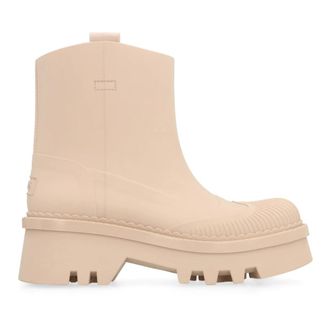 Chlo&eacute; Schoenen, Dames, Beige, 35 EU, Leer, Raina Rubber Regenlaarzen