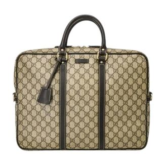 Gucci Pre-owned Handbags, male, Beige, Size: ONE SIZE Pre-owned Briefcase Handbag