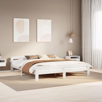 Berkfield Home Bed Frame without Mattress White 200x200 cm Solid Wood Pine