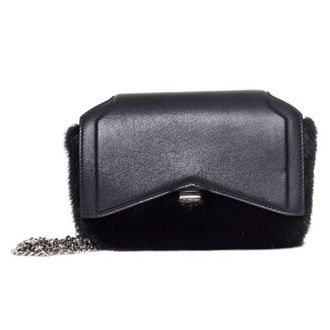 Givenchy Black Mink and leather crossbody bag