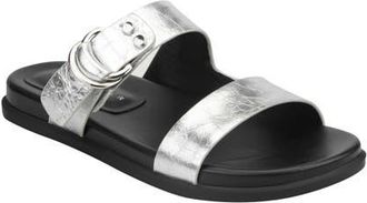 Marc Fisher Gia Slide Sandal in Metallic Silver at Nordstrom, Size 6.5
