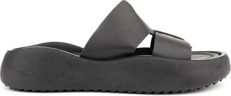 Sergio Moretti Casual Open Slippers - Dames - Sandalen - Zwart - 38 EU - Leer - Schoenen