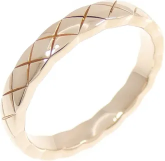Chanel Pink Gold Pink Gold (18K) Band Ring (Pre-Owned)