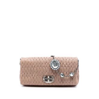 Miu Miu Pre-owned Miu Miu Matelasse Nappa Crystal Chain Satchel Ladies XQW6FAE5NC2GYOT9