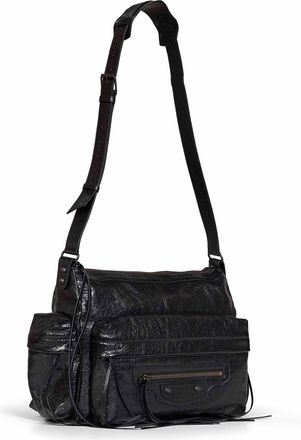 Balenciaga Mens Crossbody Bag Le City Black Goatskin Handbags Hand