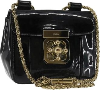 Chlo&eacute; Pre-owned Cross Body Bags, female, Black, Size: ONE SIZE Pre-owned Enamel Shoulder Bag