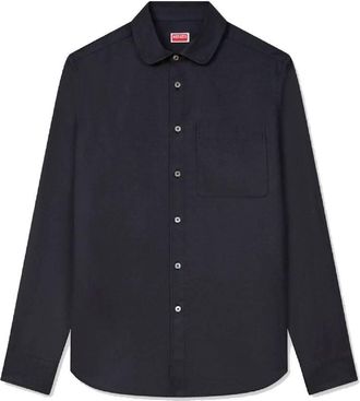 Kenzo Weave Cotton Jacquard Slim Shirt, Brand Size 41 (Neck Size 16.5)
