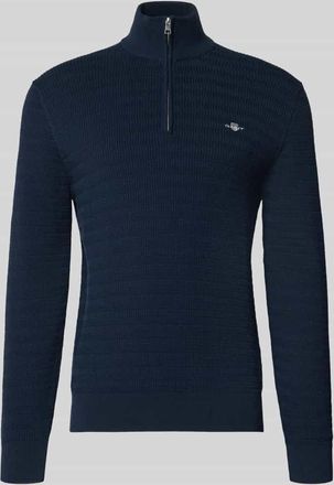 GANT Strickpullover mit Stehkragen in Marine, Gr&ouml;&szlig;e XXXL