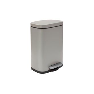 Spirella Spirella - Papelera Con Pedal Acero Akira 12l Gris Topo Mate