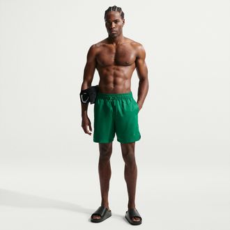 Nike Mens Swim Fadeaway Essential 7 Fully Lined Volley Short in Green | NESSG494-322