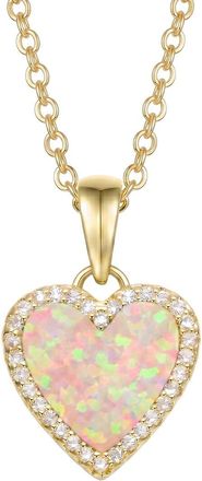 Rachel Glauber 14K Plated Cz Pendant Necklace