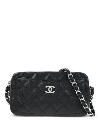 Chanel 2006 quilted chain camera bag - Black