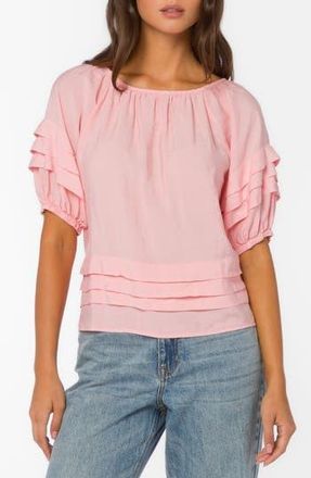 Velvet Heart Tashia Puff Sleeve Top in Coral Glow at Nordstrom Rack, Size Medium