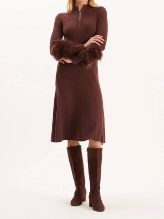 Tyler B&ouml;e Celia Knit Dress In Fur Cherry Mahogany