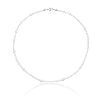 Lily & Roo Silver Multi Pearl Choker