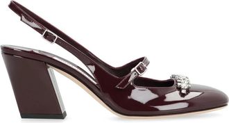 Jimmy Choo London Belinda 70 Slingback Pumps - Dames - Pumps - Rood - 36 EU - Leer - Schoenen