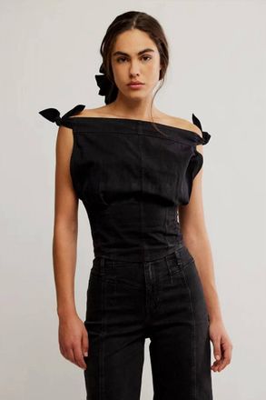 Free People Indigo Louie Top In Black