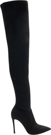 Casadei Julia Over-knee Laarzen - Dames - Over de knie laarzen - Zwart - 41 EU - Polyester - Schoenen