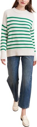 La Ligne Marin Sweater in Cream/kelly Green at Nordstrom, Size X-Small