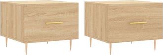vidaXL Vidaxl - Coffee Tables 2 pcs Sonoma Oak 50x50x40 cm Engineered Wood
