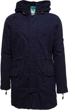 Trussardi Action fleece jack met katoenen buitenkant - Heren - Winterjassen - Blauw - S - Katoen - Jassen