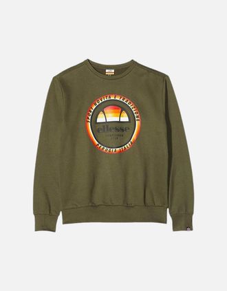Ellesse Mens ELLESSE Mens Sweatshirts Crew Neck Long Sleeve Heavy Warm Pullover Winter Jumper - Green - Size: 38
