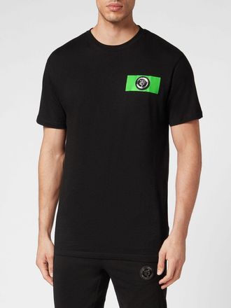 Plein Sport T-shirt in cotone a maniche corte con logo a contrasto