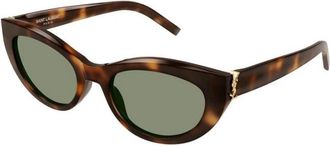 Saint Laurent Cat-Eye Zonnebril - unisex - Zonnebrillen - Bruin - 54 MM - Accessoires