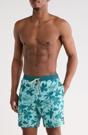 Quiksilver Surf Volley Swim Shorts in Aquifer at Nordstrom Rack, Size X-Large