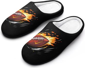 Generic Rocket Football Cotton Slipper for Women Indoor Outdoor House Shoes Anti-Skid Slippers with Rubber Sole