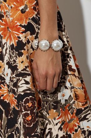 Marni Bracelet With Glass Pearls, Womens, Silver