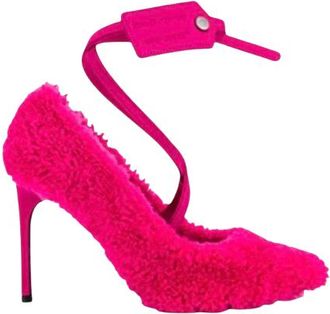 Off-white Pink Shearling Pumps Size 38