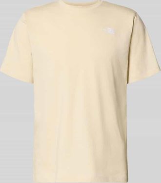 The North Face T-Shirt mit Label-Stitching in Offwhite, Gr&ouml;&szlig;e XXL