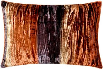 OEM Fundas De Almohada Decorativas Homecentric De 30 X 45 Cm (paquete De 2), Color Marr&oacute;n, Con Pliegues Y Dise&ntilde;o Degradado De Terciopelo, Estilo Moderno