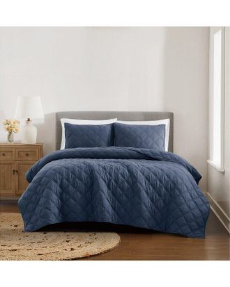 Brooklyn Loom Diamond Washed Cotton Quilt Set
