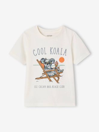 Vertbaudet T-shirt animal ludique gar&ccedil;on vanille