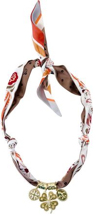 Gemelli Womens Charm Scarf Necklace In Autumn Multi