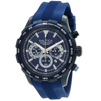 Nautica Nst Chronograph Quartz Blue Dial Mens Watch NAPNSF305