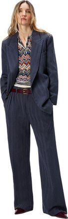 Missoni Tailored Pants With Zigzag Pattern in Blue at Nordstrom, Size 42 It