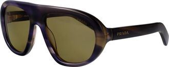 Prada Womens Sunglasses 0pr C05s Striped Lagoon Acetate