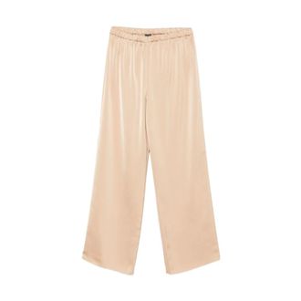 Marina Rinaldi Pmrtasca Elasticated-Waist Trousers - female - Marina Rinaldi - Wide Trousers - Beige - 2XL - Trousers